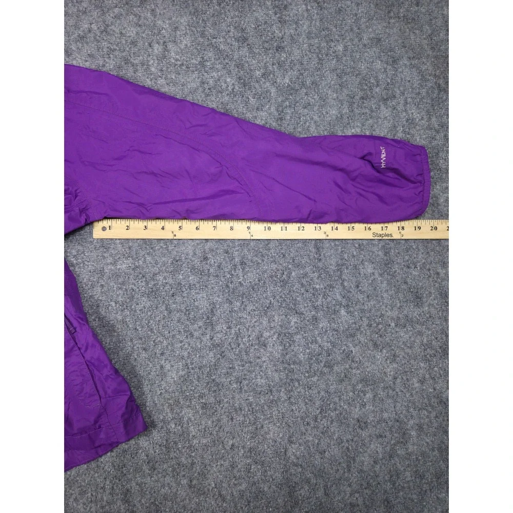 The North Face Rain Jacket Girls XL Purple HyVent Hooded Shell